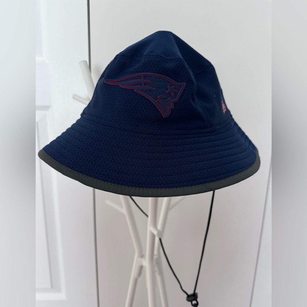 New England Patriots New Era Bucket Hat - Heather Navy